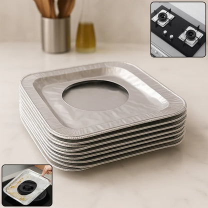 Aluminum Gas Stove Burner Protector Covers (2 Pc / 23x23 cm)